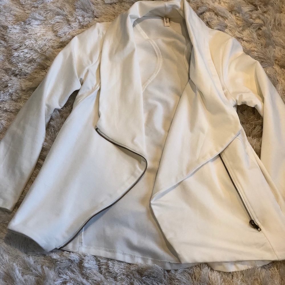 White stitch fix My Beloved jacket top medium - Picture 2 of 4